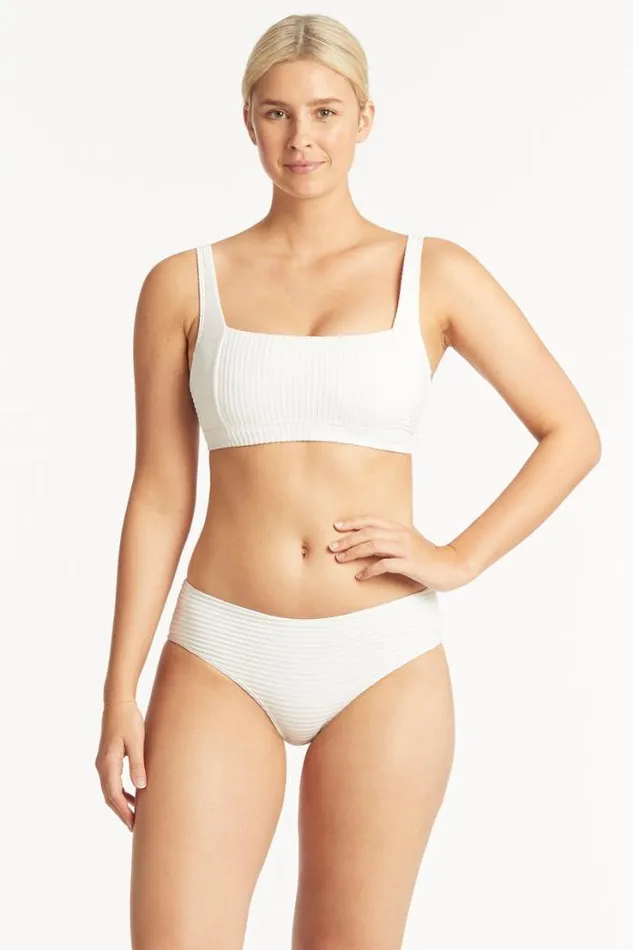 Spinnaker Mid Bikini Pant Spinnaker White Women Sea Level Bottoms