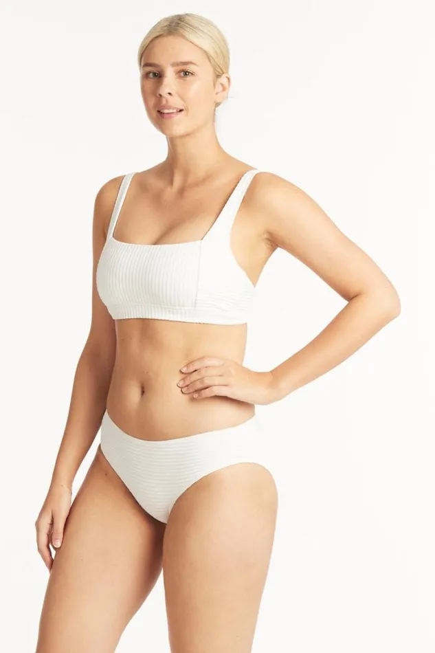 Spinnaker Mid Bikini Pant Spinnaker White Women Sea Level Bottoms
