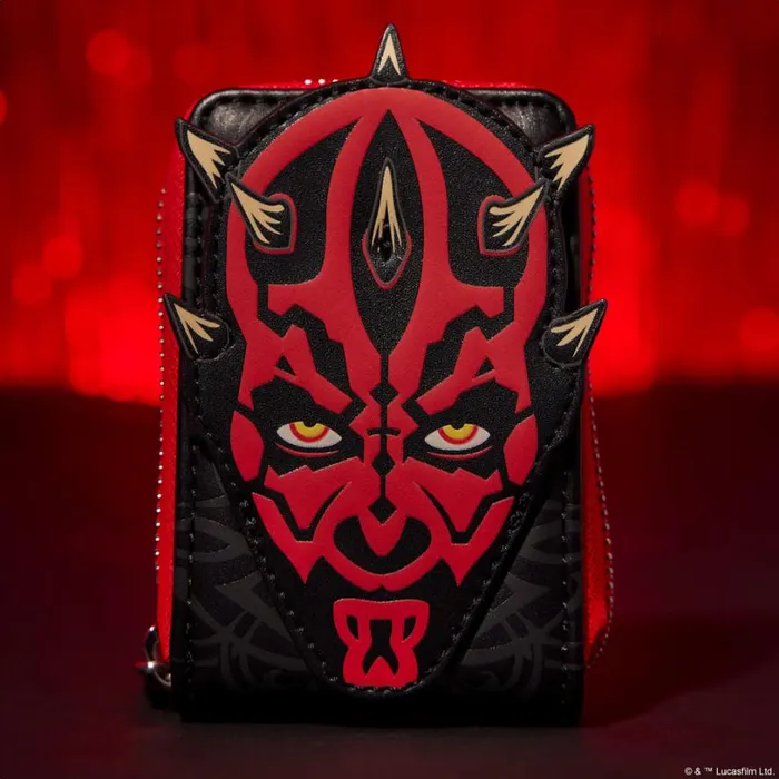 Star Wars The Phantom Menace 25th Anniversary Darth Maul Glow Accordion Zip Around Wallet Unisex Loungefly Bags and Wallets Star Wars The Phantom Menace 25th Anniversary Darth Maul Glow Accordion Zip Around Wallet Unisex Loungefly Bags and Wallets