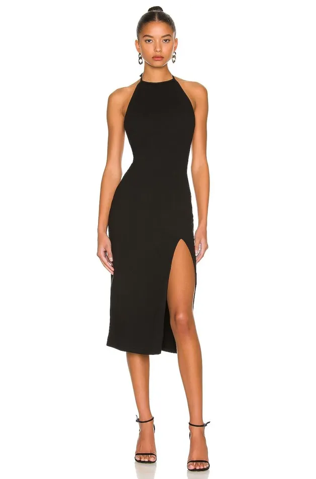 Stardust Midi Dress Black Women Lovers and Friends Dresses