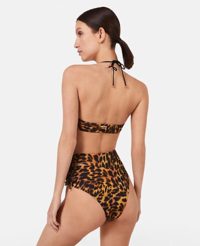 Stella McCartney Blurred Cheetah Print HighWaisted Bikini Briefs Tortoiseshell Women Swimwear Stella McCartney Blurred Cheetah Print HighWaisted Bikini Briefs Tortoiseshell Women Swimwear