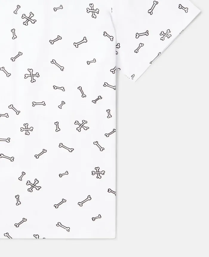 Stella McCartney Bones Print TShirt White Kids TShirts And Sweatshirt
