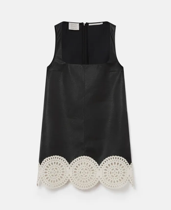 Stella McCartney Broderie Anglaise Trim Alter Mat Mini Dress Black Women Dresses Stella McCartney Broderie Anglaise Trim Alter Mat Mini Dress Black Women Dresses