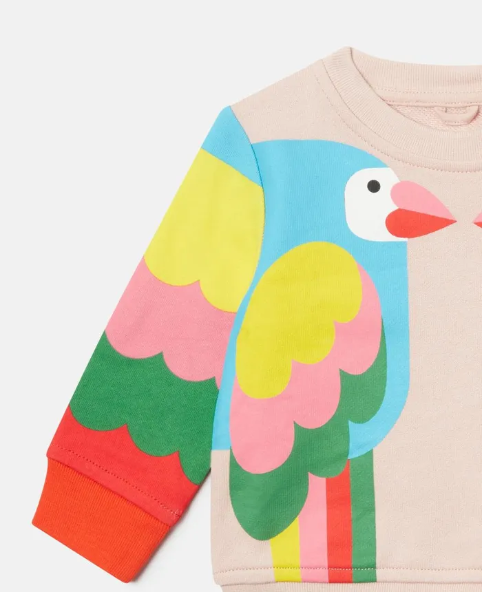 Stella McCartney Double Parrot Print Sweatshirt Multicolour Kids Sweatshirt And TShirts Stella McCartney Double Parrot Print Sweatshirt Multicolour Kids Sweatshirt And TShirts