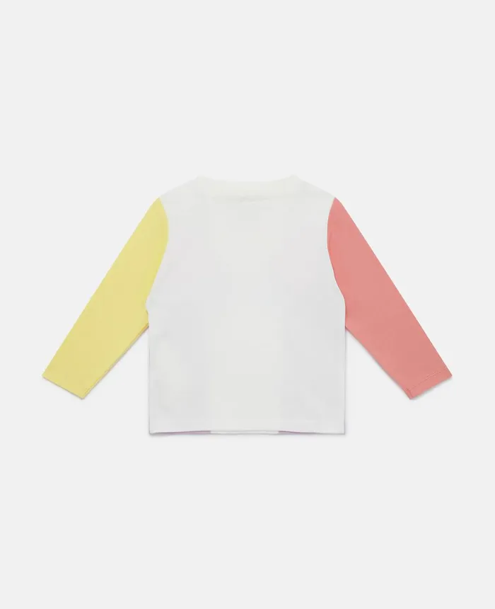 Stella McCartney Double Rainbow Unicorn Long Sleeve TShirt Blue Multicolour Kids Baby Girls Stella McCartney Double Rainbow Unicorn Long Sleeve TShirt Blue Multicolour Kids Baby Girls