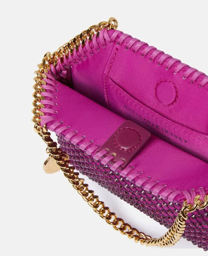 Stella McCartney Falabella Crystal Mesh Mini Tote Bag Bright Purple Women Mini Bags And Clutches Stella McCartney Falabella Crystal Mesh Mini Tote Bag Bright Purple Women Mini Bags And Clutches