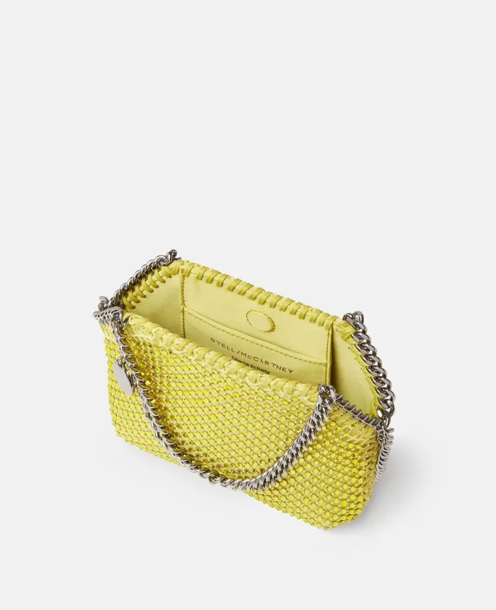 Stella McCartney Falabella Crystal Mesh Mini Tote Bag Oxide Yellow Women Mini Bags And Clutches Stella McCartney Falabella Crystal Mesh Mini Tote Bag Oxide Yellow Women Mini Bags And Clutches