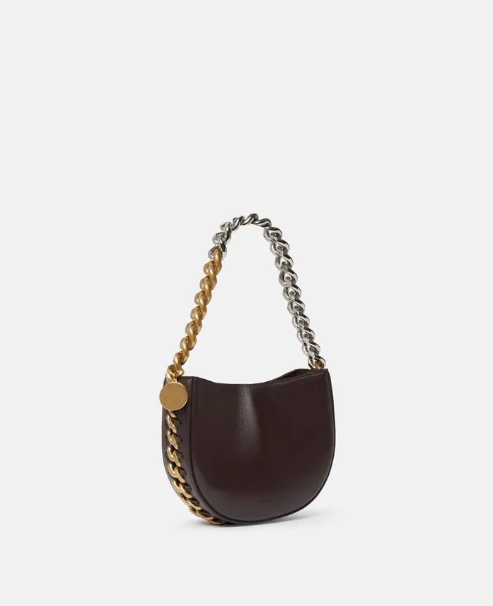 Stella McCartney Frayme Small Shoulder Bag Chocolate Brown Women Frayme Bag