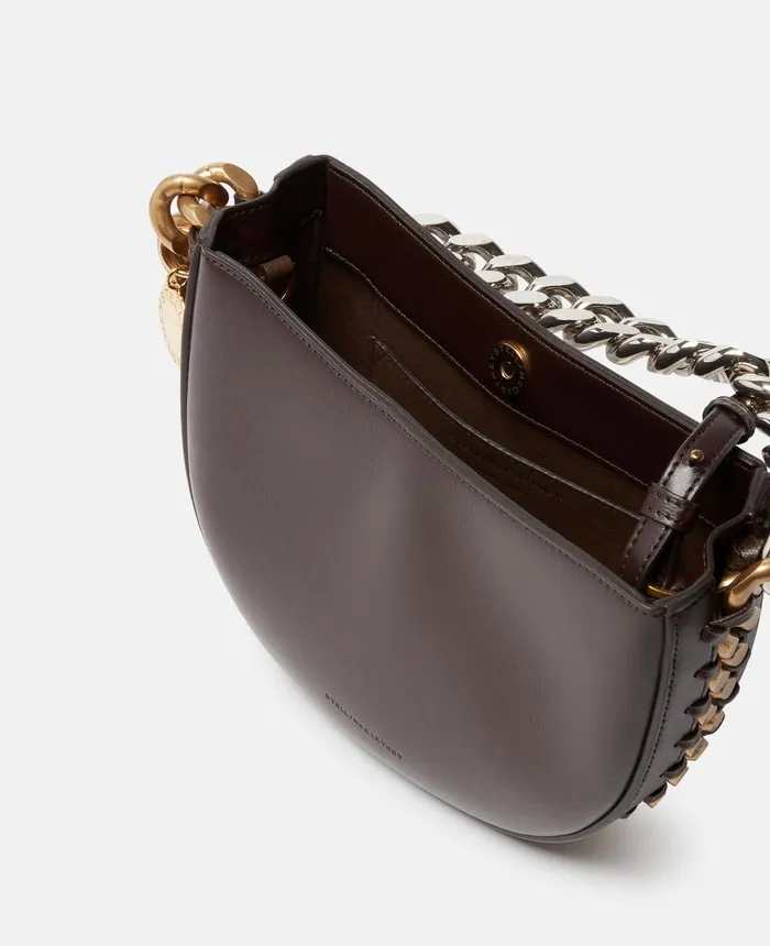 Stella McCartney Frayme Small Shoulder Bag Chocolate Brown Women Frayme Bag