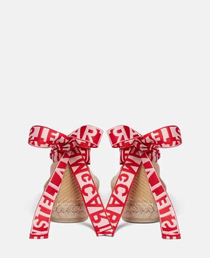 Stella McCartney Gaia Striped Raffia Espadrilles Naturalpink Women Espadrilles Stella McCartney Gaia Striped Raffia Espadrilles Naturalpink Women Espadrilles