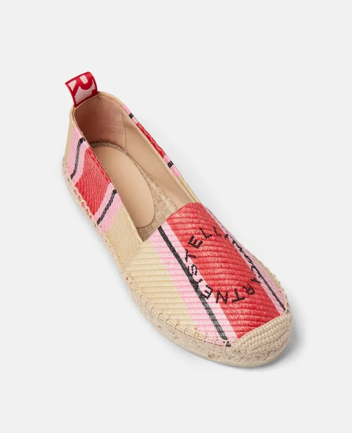 Stella McCartney Gaia Striped Raffia Espadrilles Naturalpink Women Espadrilles Stella McCartney Gaia Striped Raffia Espadrilles Naturalpink Women Espadrilles