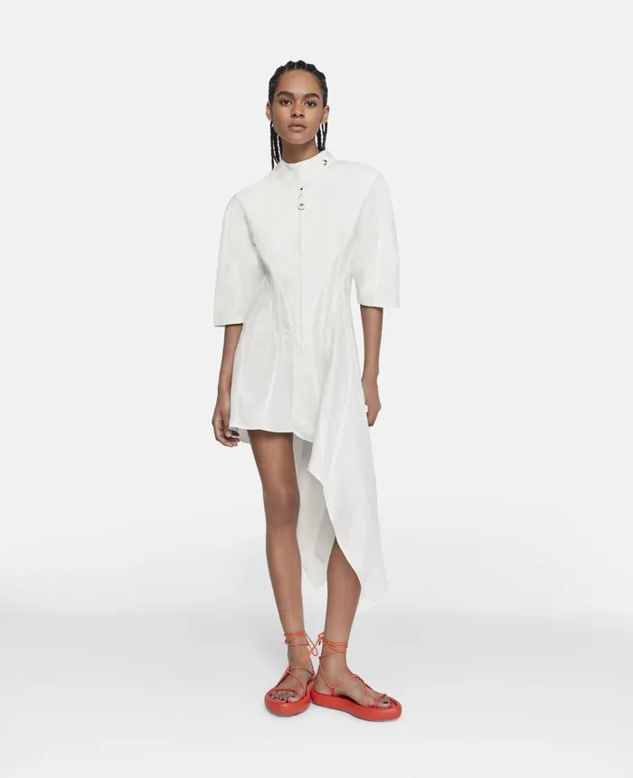 Stella McCartney Linen Corset Shirt Dress White Women Dresses
