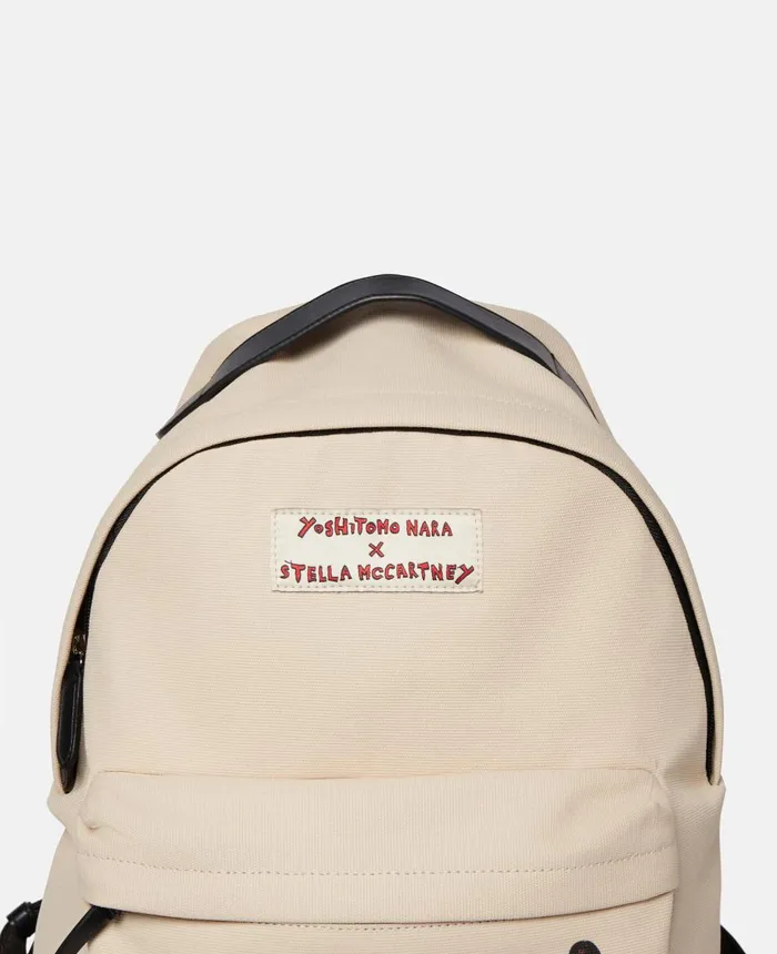 Stella McCartney Little Black Bunny Print Backpack Oat WomenMen Bags
