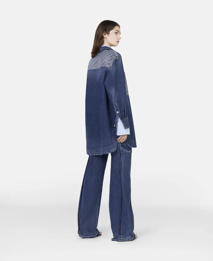 Stella McCartney SWave Vintage Wash Denim Shirt Dark Blue Women Shirts And Tops Stella McCartney SWave Vintage Wash Denim Shirt Dark Blue Women Shirts And Tops