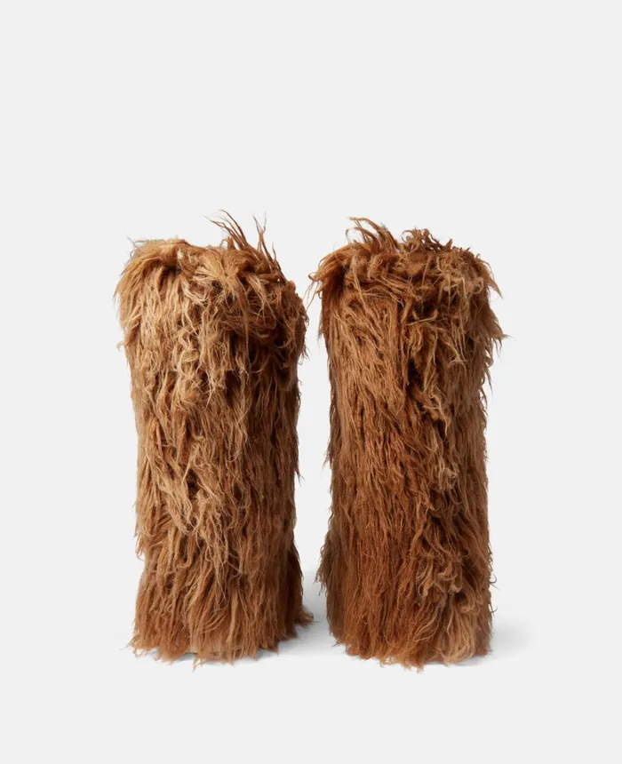 Stella McCartney Shaggy Boots Brown Women Boots