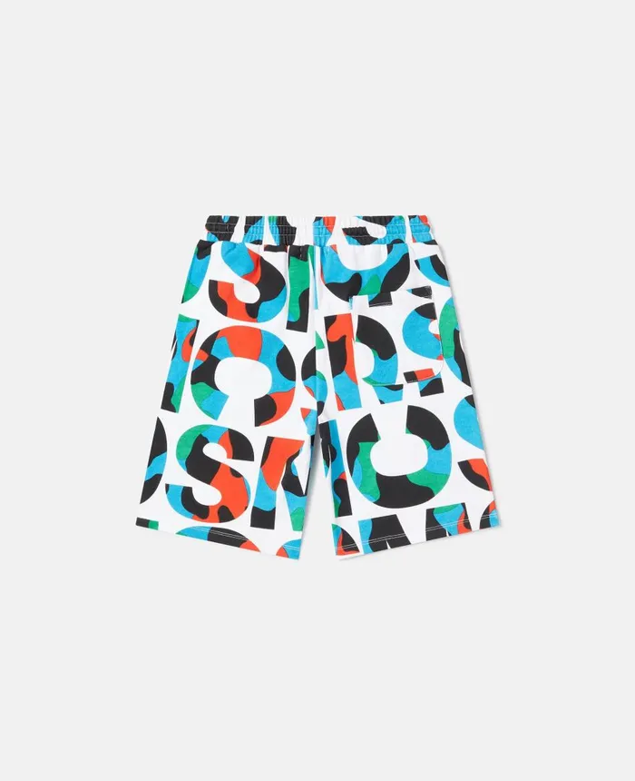 Stella McCartney SMC Camo Logo Sweat Shorts Multicolour Kids Pants and Shorts Stella McCartney SMC Camo Logo Sweat Shorts Multicolour Kids Pants and Shorts