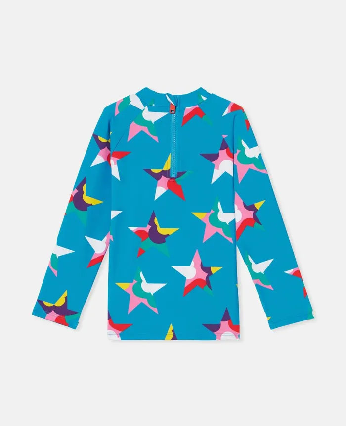 Stella McCartney Star Print Swim Top Blue Kids Baby Boys