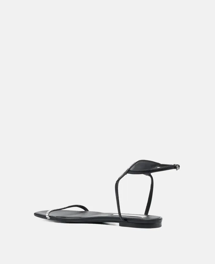 Stella McCartney Stella 100 Crystal Sandals Black Women Flats