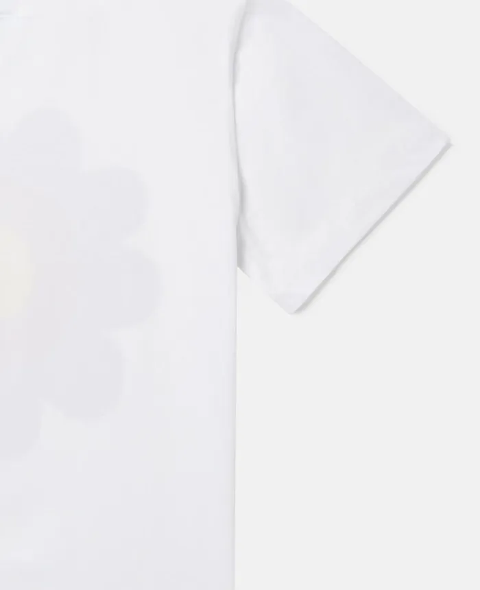 Stella McCartney Stella Logo Graphic Flower TShirt White Kids TShirts And Tops Stella McCartney Stella Logo Graphic Flower TShirt White Kids TShirts And Tops