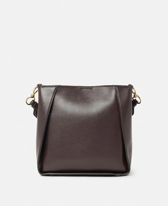 Stella McCartney Stella Logo Shoulder Bag Chocolate Brown Women Mini Bags And Clutches Stella McCartney Stella Logo Shoulder Bag Chocolate Brown Women Mini Bags And Clutches