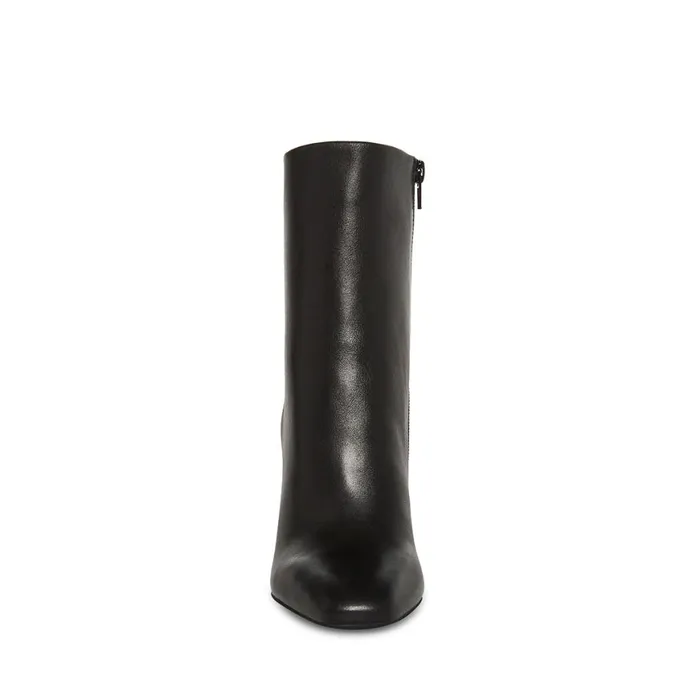 Steve Madden Allison Black Leather Womens Boots and Booties