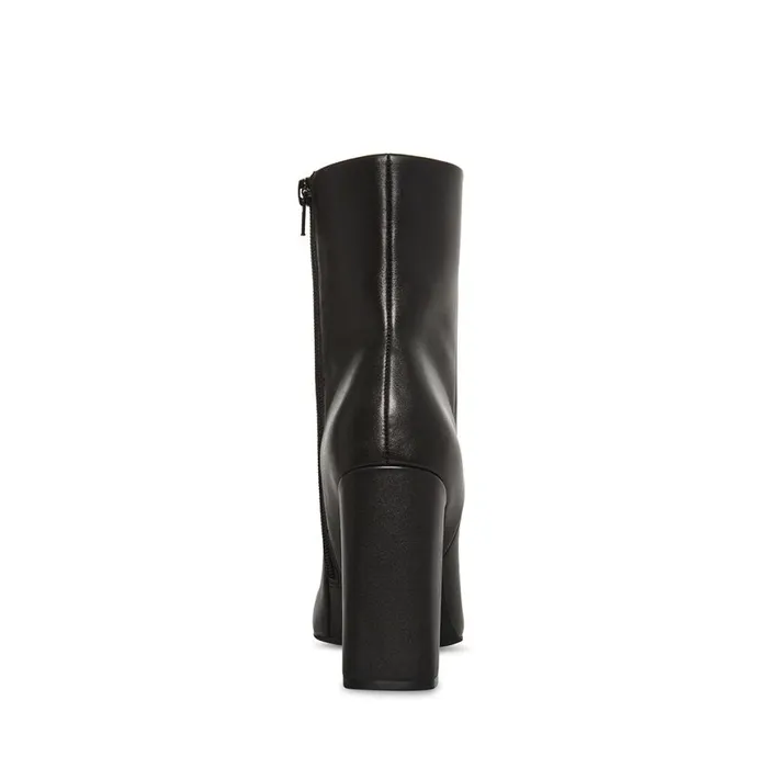 Steve Madden Allison Black Leather Womens Boots and Booties