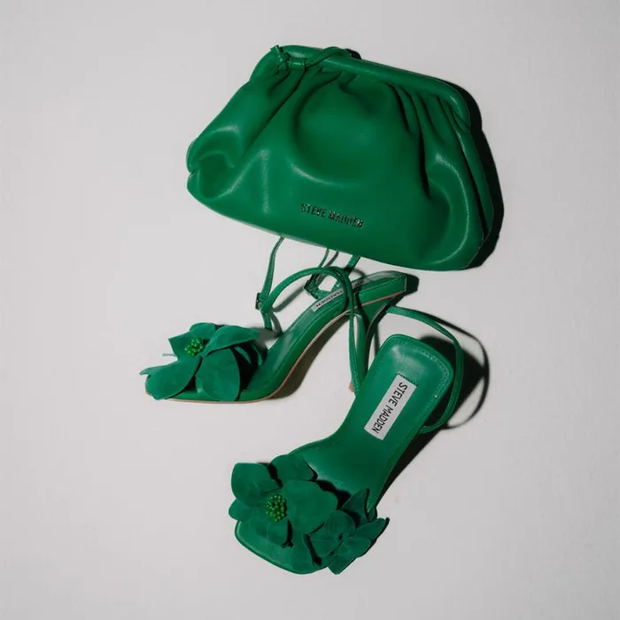 Steve Madden Amani Green Womens Heels