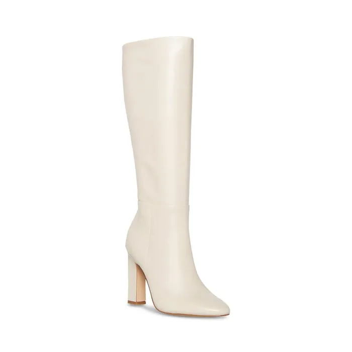 Steve Madden Archers Bone Leather Womens Boots and Booties