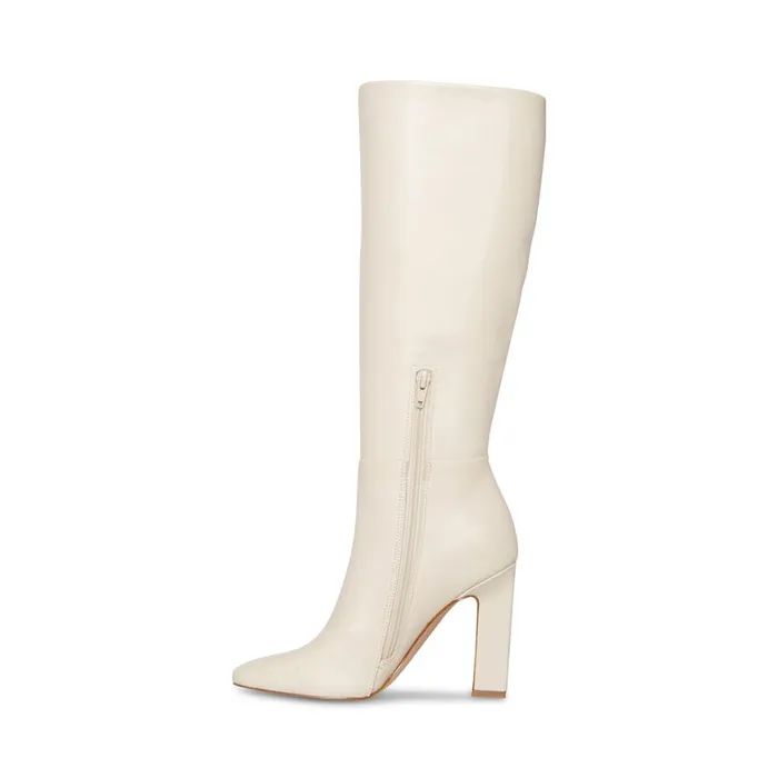 Steve Madden Archers Bone Leather Womens Boots and Booties