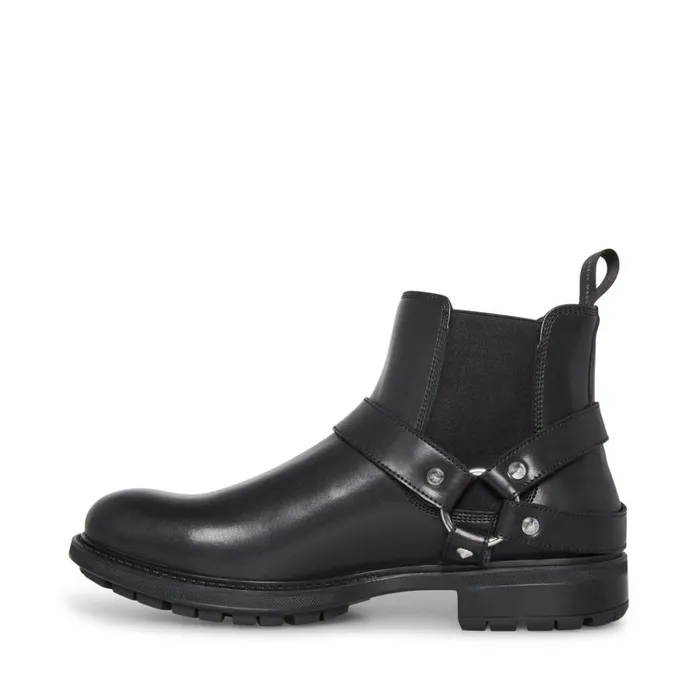 Steve Madden Axyl Black Leather Mens Boots Steve Madden Axyl Black Leather Mens Boots
