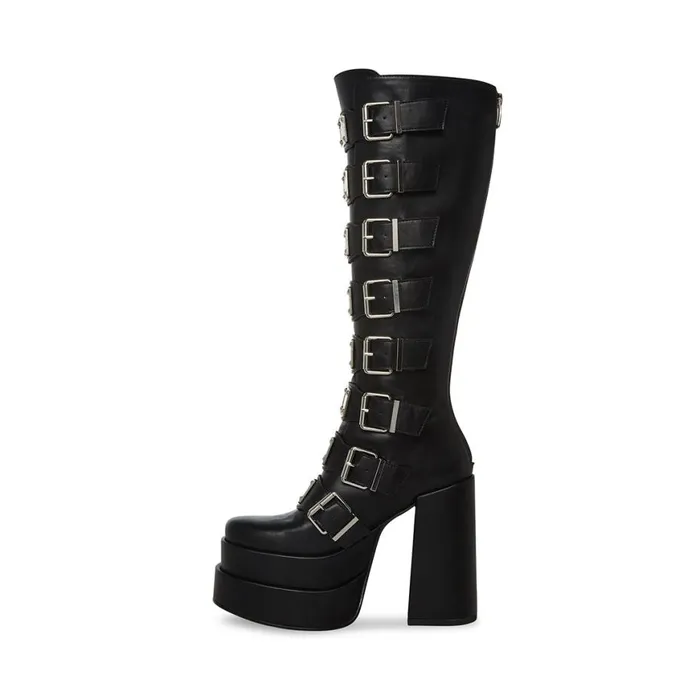 Steve Madden Cassia Black Womens Boots and Booties