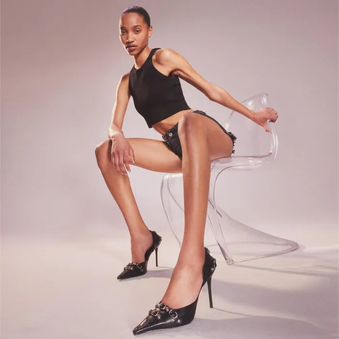 Steve Madden Dali Black Womens Heels