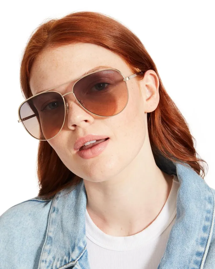 Steve Madden Dante Sunglasses Rose Gold Womens Sunglasses
