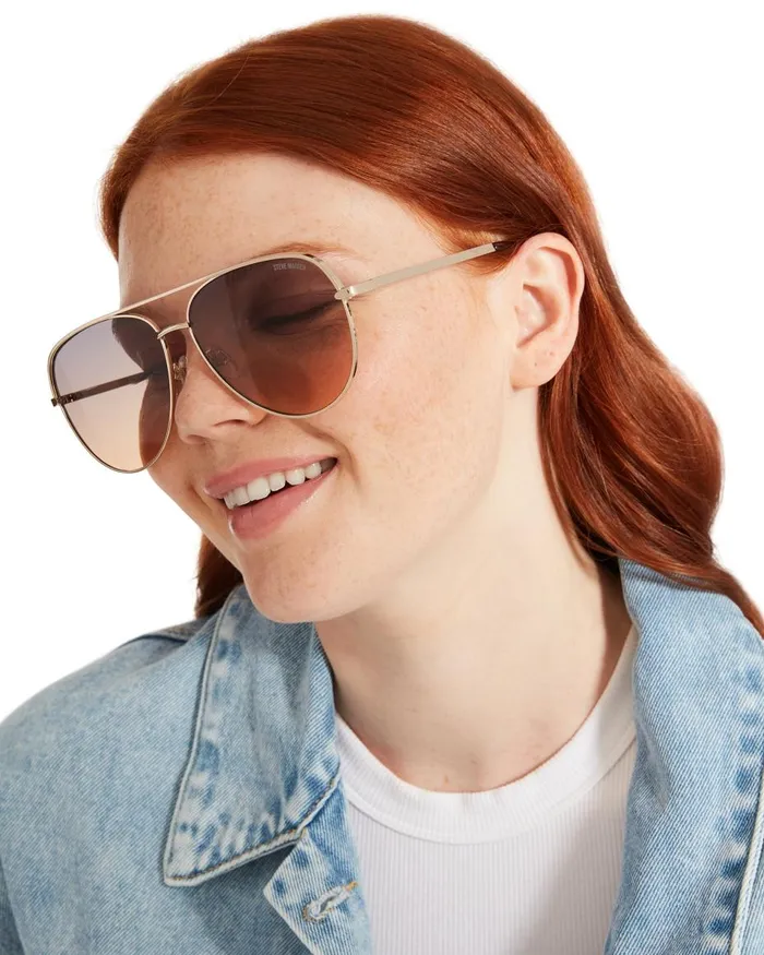 Steve Madden Dante Sunglasses Rose Gold Womens Sunglasses