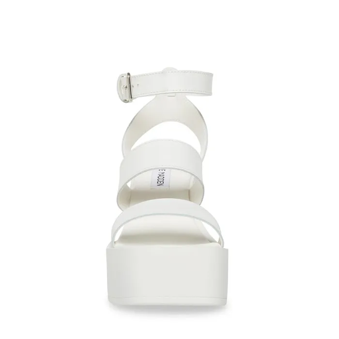 Steve Madden Dora White Leather Womens Heels Steve Madden Dora White Leather Womens Heels