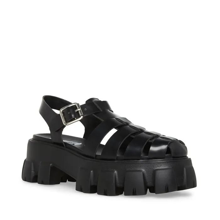 Steve Madden Echo Black Womens Sandals