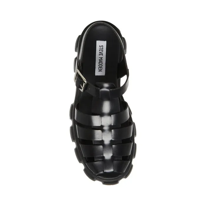 Steve Madden Echo Black Womens Sandals
