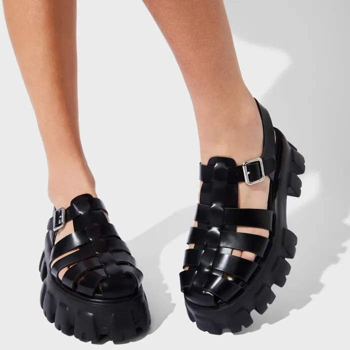 Steve Madden Echo Black Womens Sandals