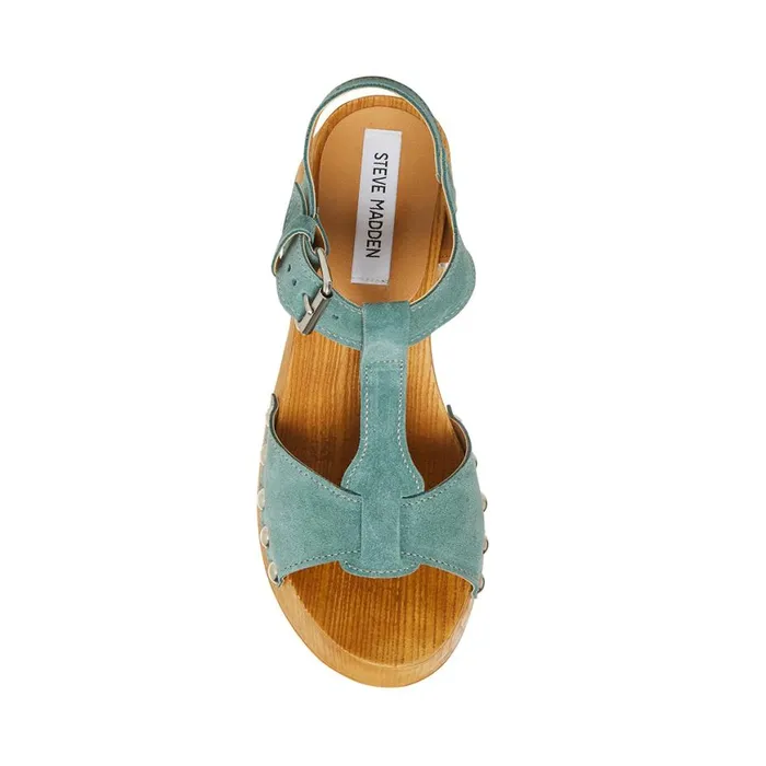 Steve Madden Emmilyn Teal Suede Womens Heels