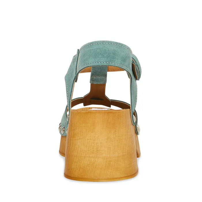 Steve Madden Emmilyn Teal Suede Womens Heels