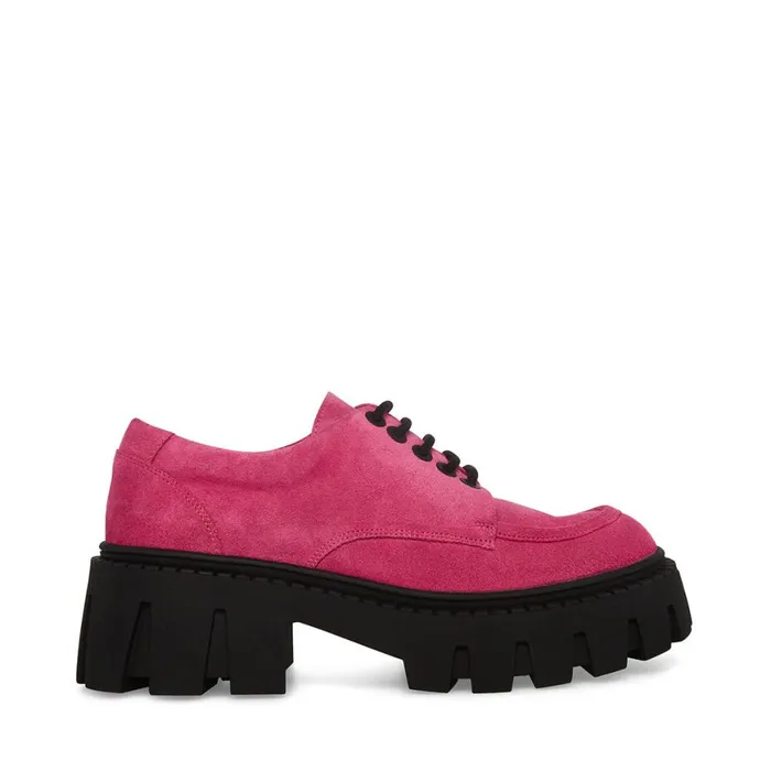Steve Madden Hadley Pink Suede Womens Loafers and Flats
