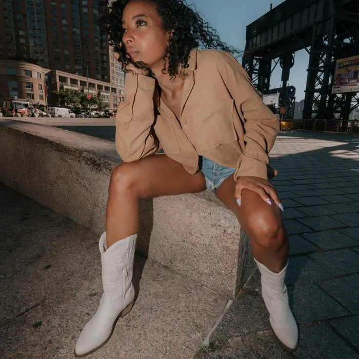 Steve Madden Hayward White Leather Womens Boots and Booties