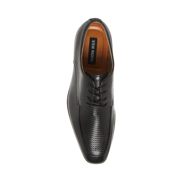 Steve Madden Imala Black Leather Mens Dress