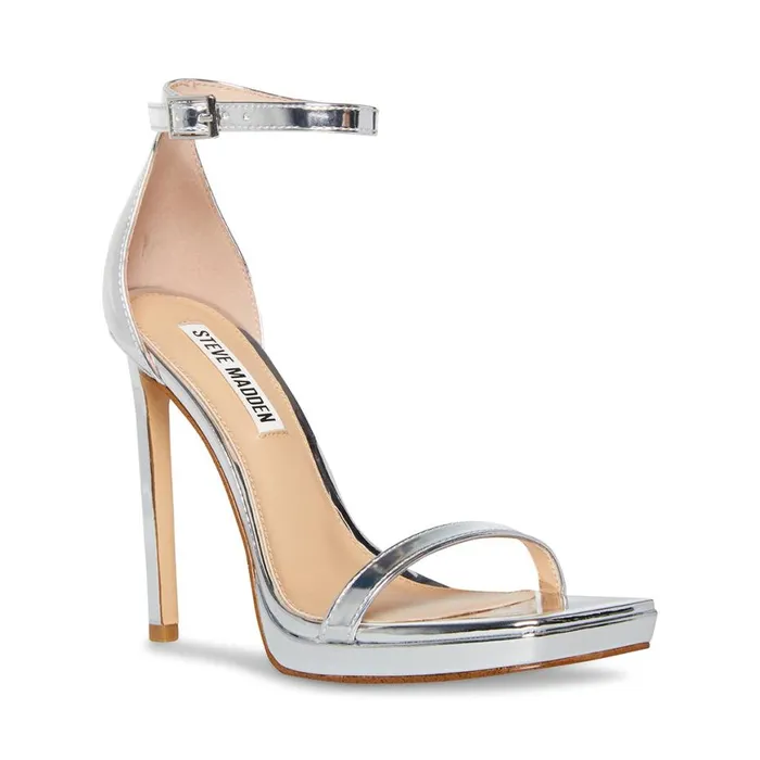 Steve Madden Iridessa Silver Womens Heels Steve Madden Iridessa Silver Womens Heels
