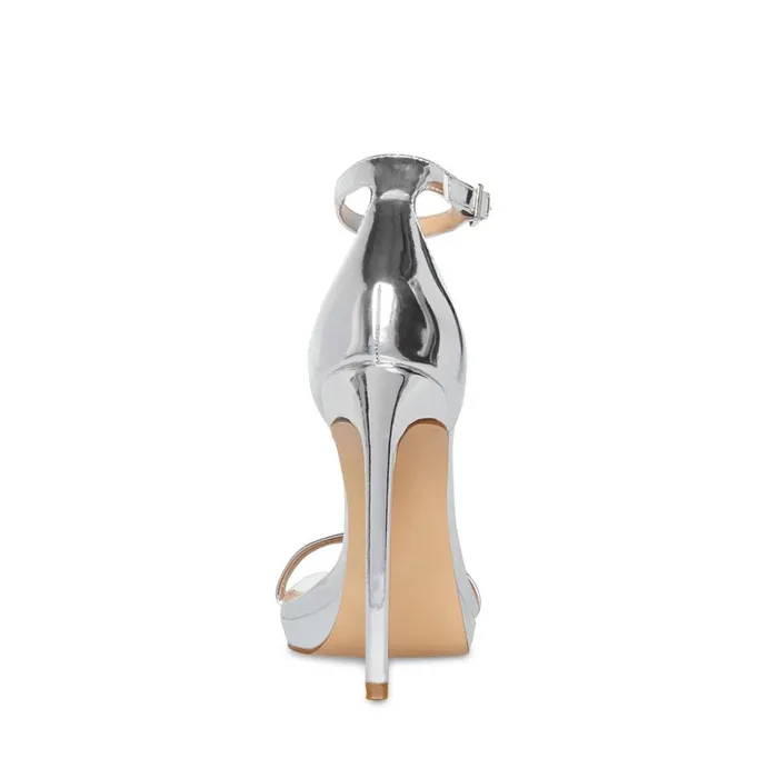 Steve Madden Iridessa Silver Womens Heels Steve Madden Iridessa Silver Womens Heels
