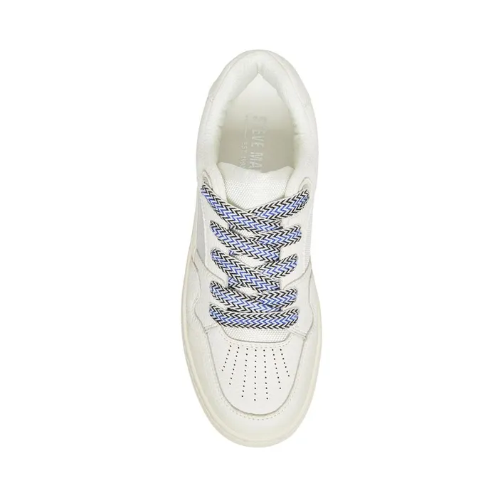 Steve Madden Jayme White Leather Mens Sneakers Steve Madden Jayme White Leather Mens Sneakers