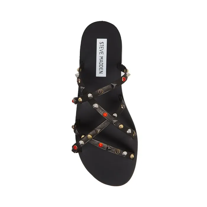Steve Madden Kelsey Black Multi Womens Sandals