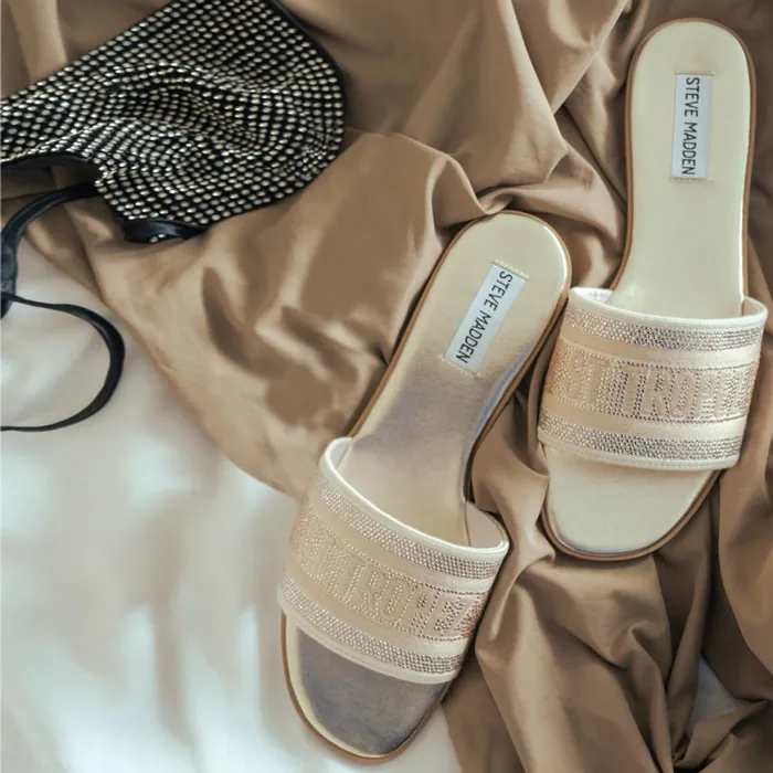 Steve Madden KnoxR Gold Womens Sandals