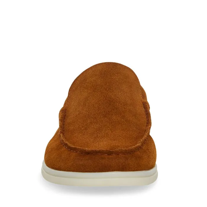 Steve Madden Larken Cognac Suede Mens Loafers