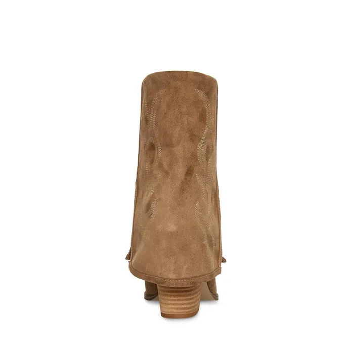 Steve Madden Layne Cognac Suede Womens Boots and Booties